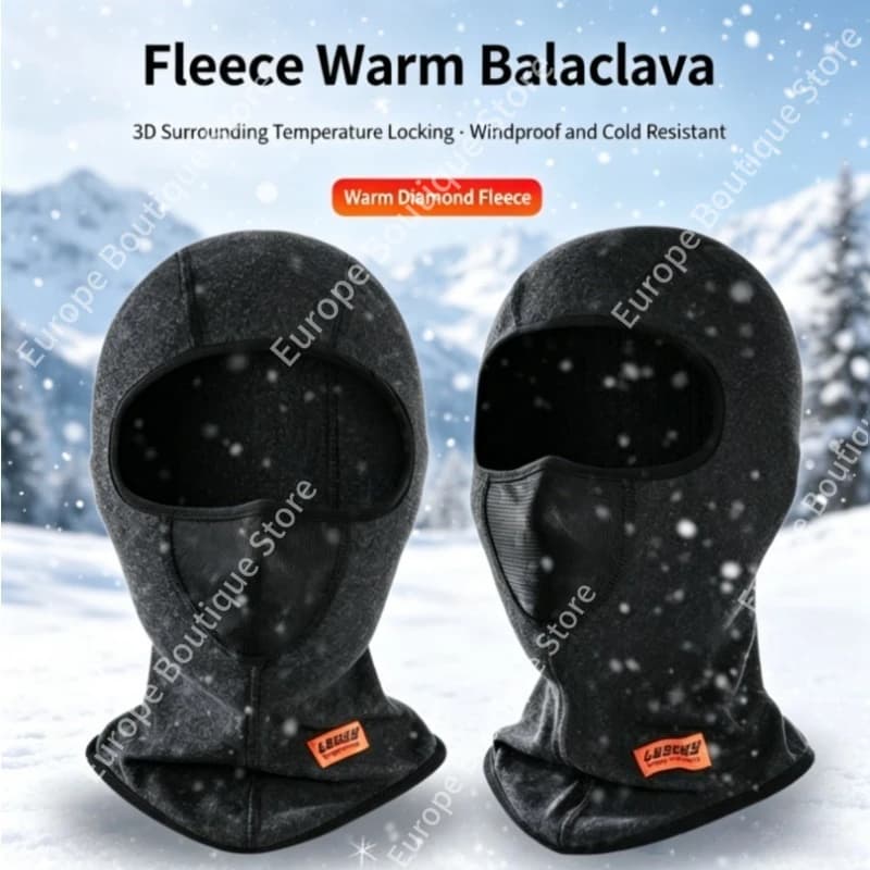 Nuova Balaclava LYSCHY 2026 in pile caldo invernale, maschera da moto, sottocasco antivento e traspirante, maschera da sci per uomo e donna
