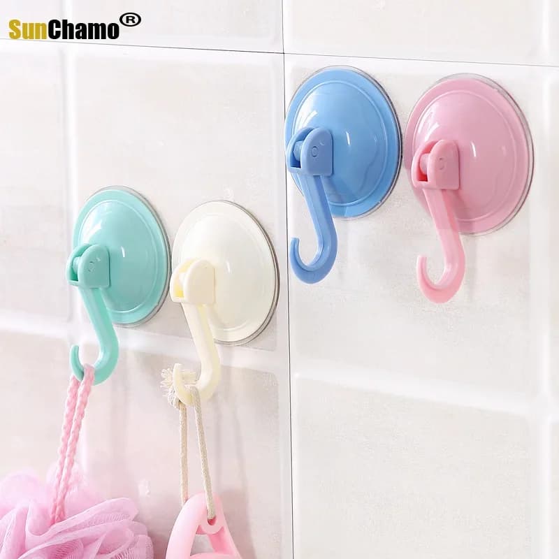Forte gancio da parete adesivo resistente, potente ventosa sottovuoto, cucina, bagno, asciugamano, ganci per doccia