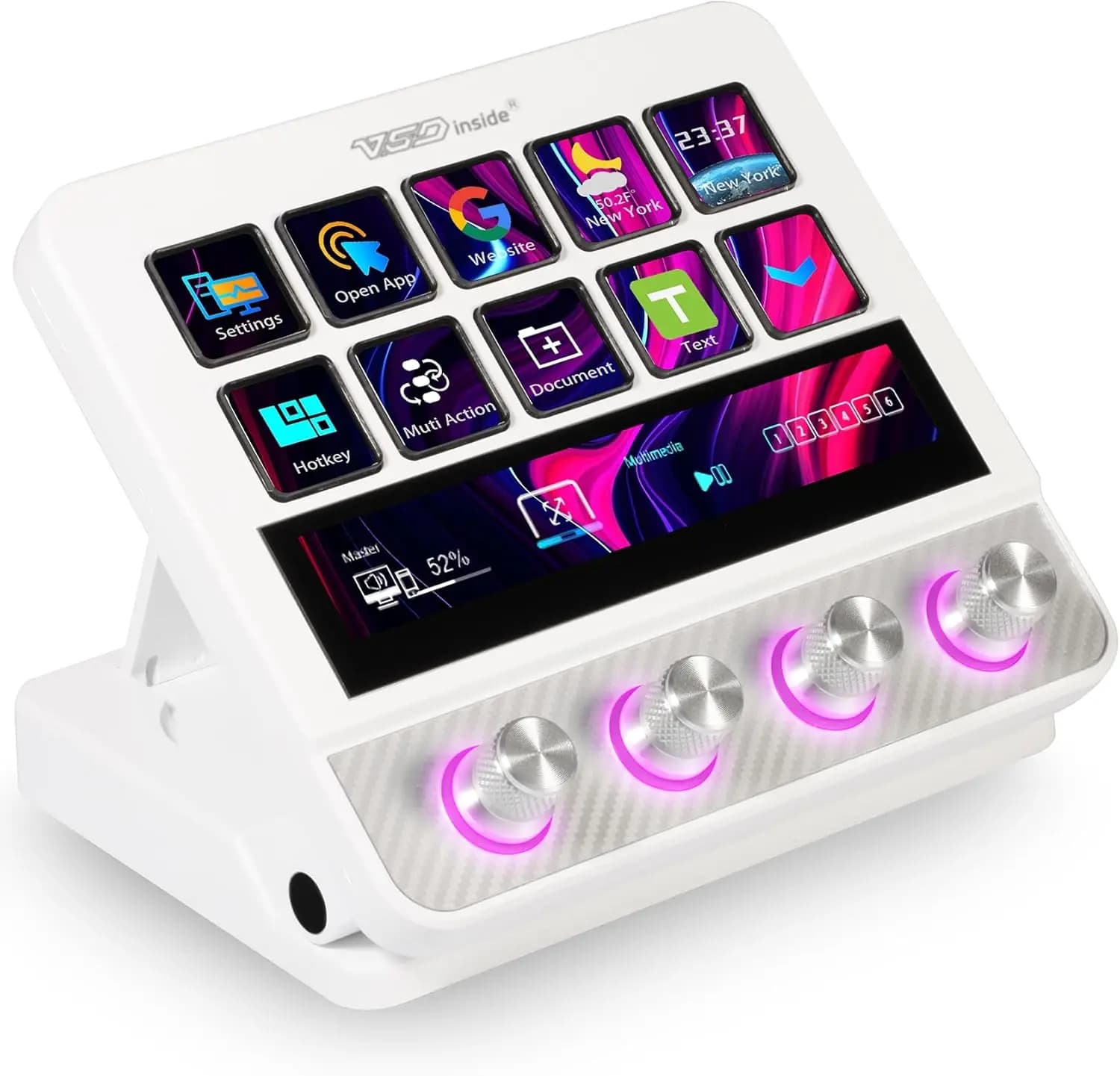 Macro Pad, Streaming Deck Stream Controller Soundboard Keypad, Programmable Keys USB Shortcut Keyboard for Gamer Streamer