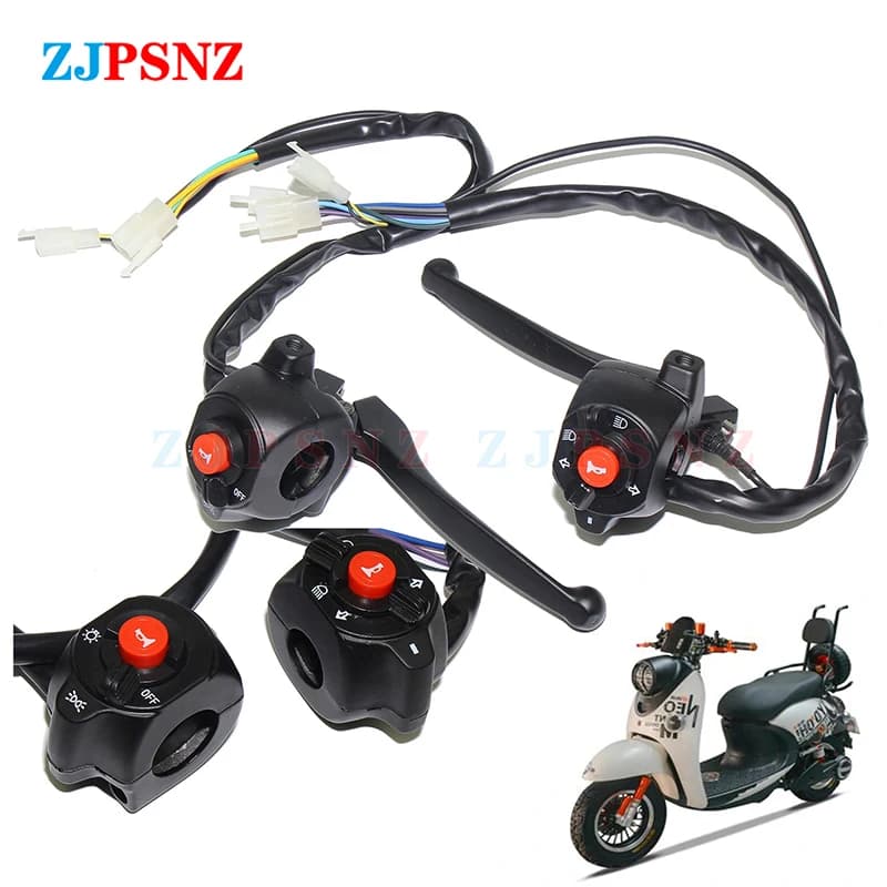 Parte Scooter elettrico interruttore manubrio clacson indicatori di direzione fendinebbia interruttore di illuminazione interruttore sinistro destro impermeabile accessori per bici elettriche