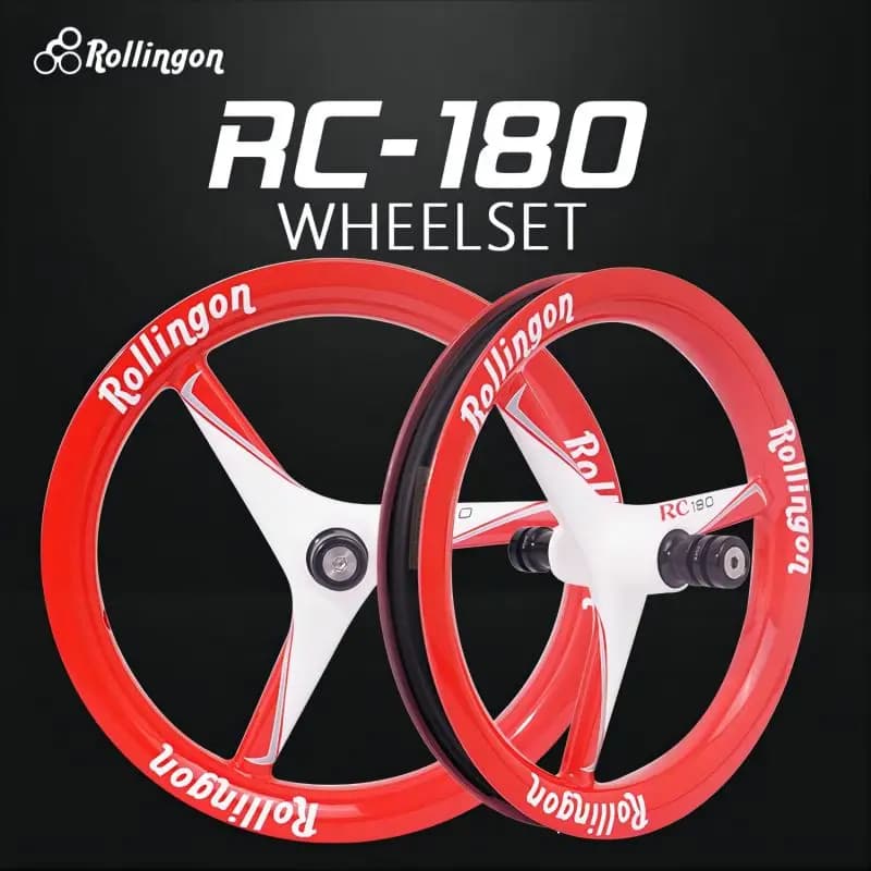 Rollingon RC180 Ruote In Fibra di Carbonio Pushbike 12 ''Parti di Biciclette Asse Regolabile Nucleo Modificato Walker Ruota Leggera RC180