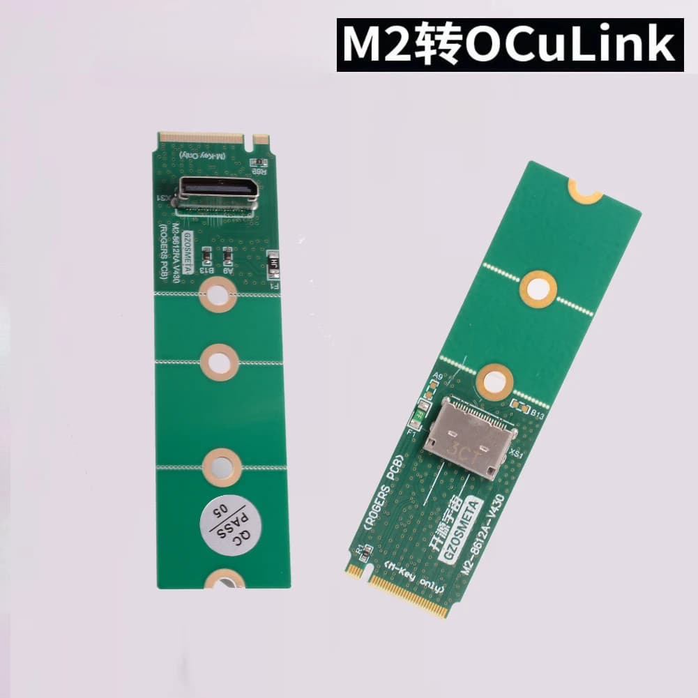 Oculink Graphics Dock Adattatore da M.2 a PCIe 4.0 x4 SSD Scheda di espansione M-Key da 64 Gbps Docking EGPU Scheda da gioco per PC esterna per laptop Gpu