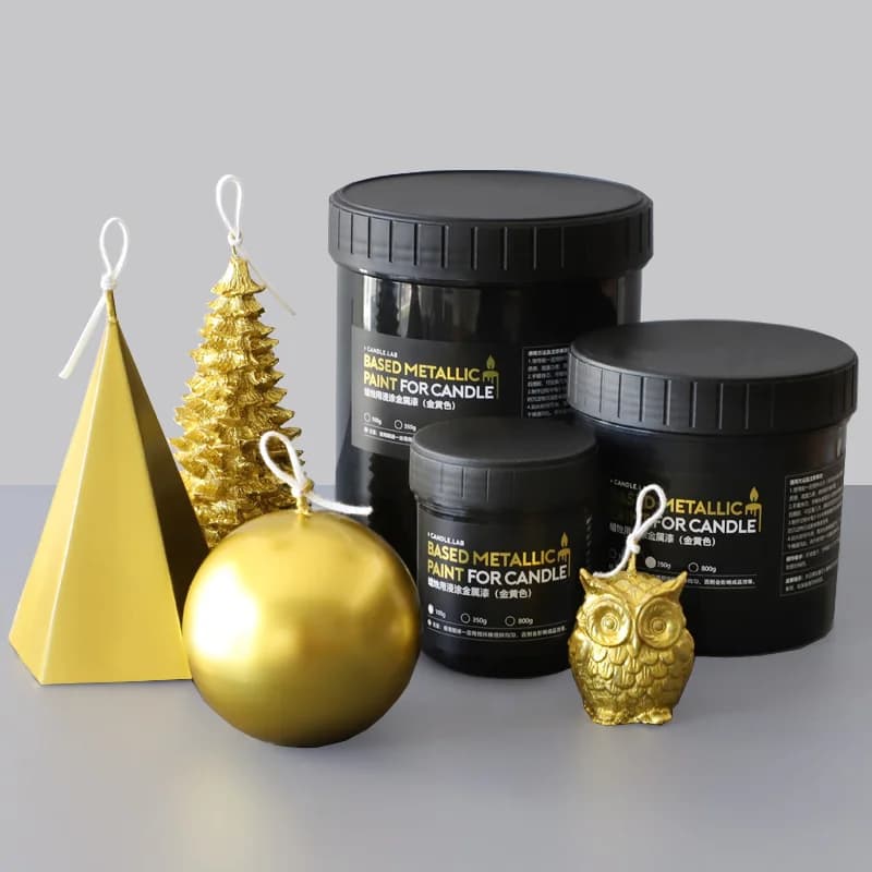 100g/350g/800g/bottiglia Candela Dip Smear Metallo Gloss Vernice FAI DA TE Modellazione Creativa Fragranza Candela/foglio di cera Vernice da colorare superficiale