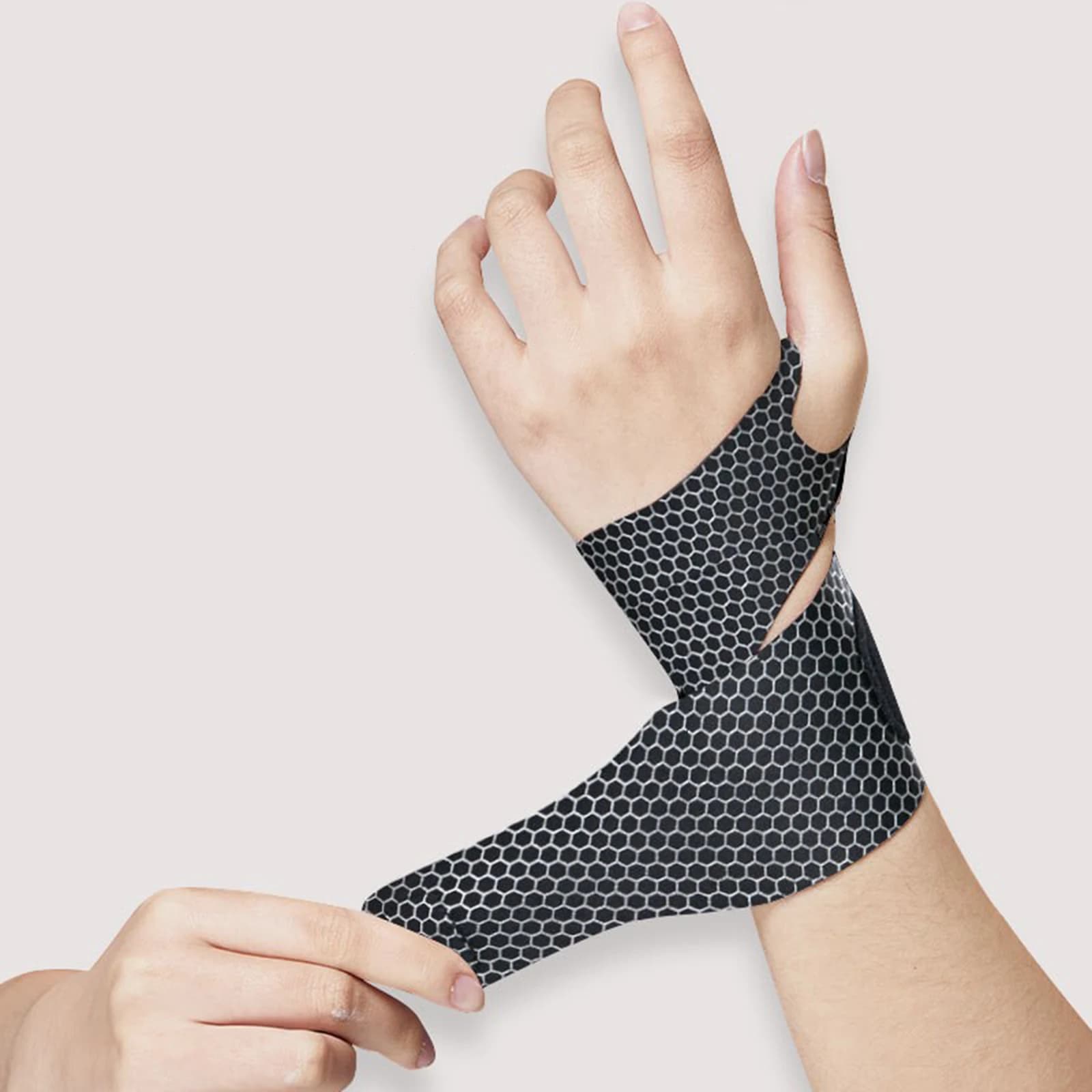 Fascia di Compressione per Polso Traspirante e Sottile, Supporto per Distorsioni, Protezione per Polso, per Sport ed Esercizio Fisico
