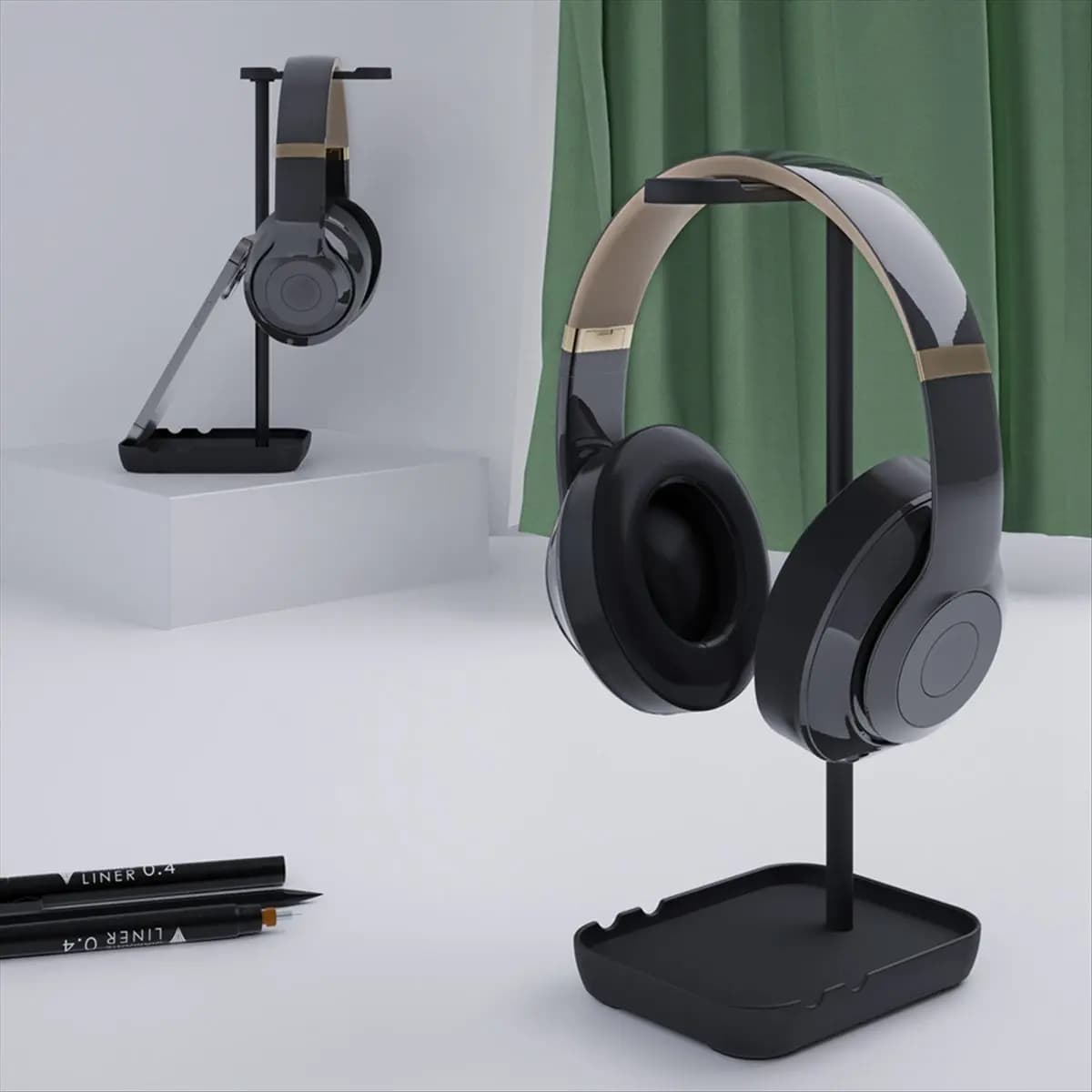 A1547F Perfect ★◀◁Headphone Stand Display Rack Mobile Phone Holder Removable Desktop Earphone Hanger Aluminuim Alloy Vertical Br