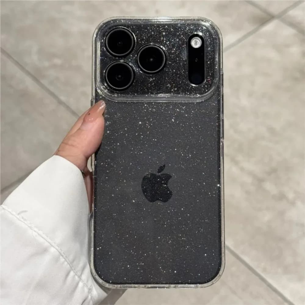 Custodia per telefono trasparente in silicone con glitter bling di lusso per iPhone 17 Air 16 15 14 Plus 13 12 17 Pro Max 17Pro Cover morbida trasparente in TPU