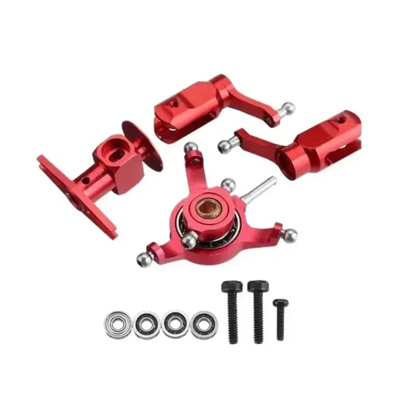 WLtoys XK K100 K120 K110S Parti per elicottero telecomandato RC Testa del rotore in metallo con morsetto per pale a testa incrociata