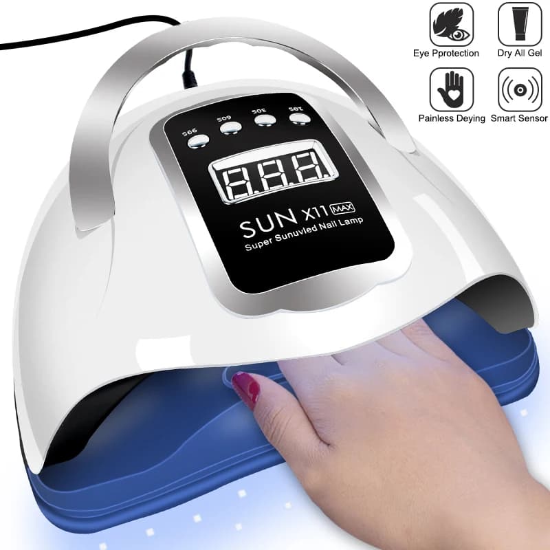 Asciugacapelli Lampada per unghie a LED Luce UV per polimerizzare tutti lo smalto gel con display LCD Strumenti per salone di pedicure e manicure con rilevamento del movimento