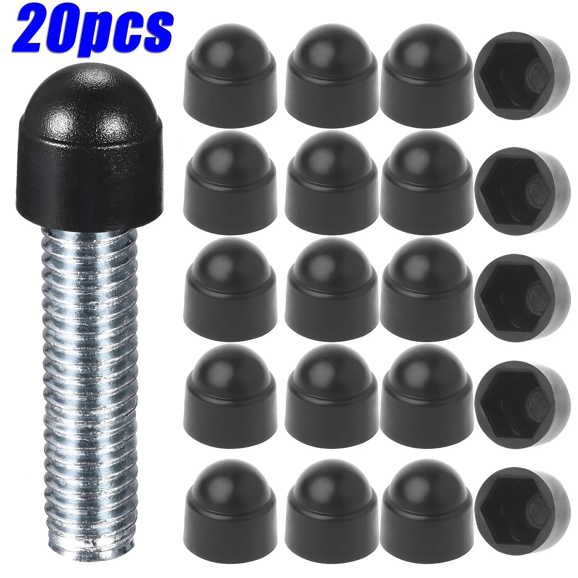M6 M8 M10 M12 Dome Bolt Screw Protection Cap Decoration M8 M10 M12 Hexagonal Plastic Front Back Door Decoration for Toyota Corolla Rav4 Yaris