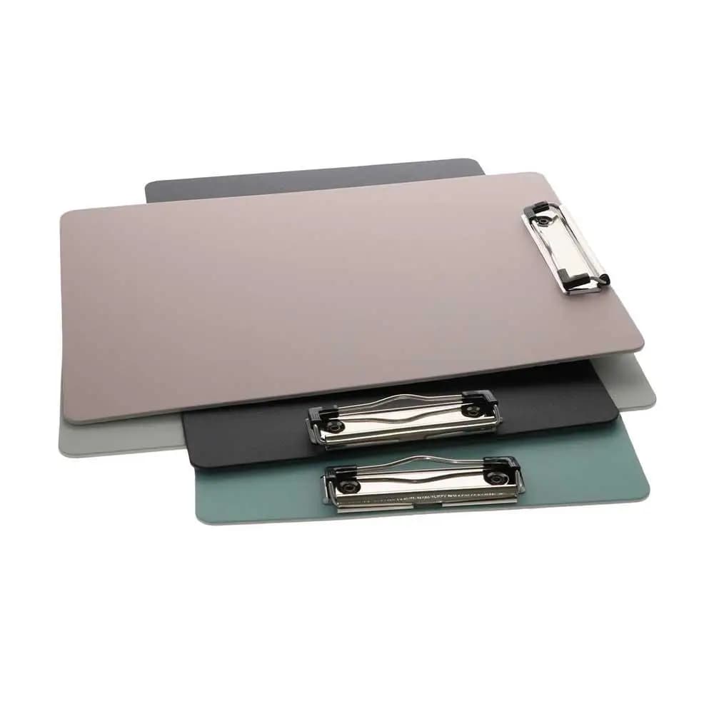 Portablocco con clip a basso profilo, clip per studenti, portablocco in plastica rigida, clip per appunti, blocco per scrittura, cartella portadocumenti