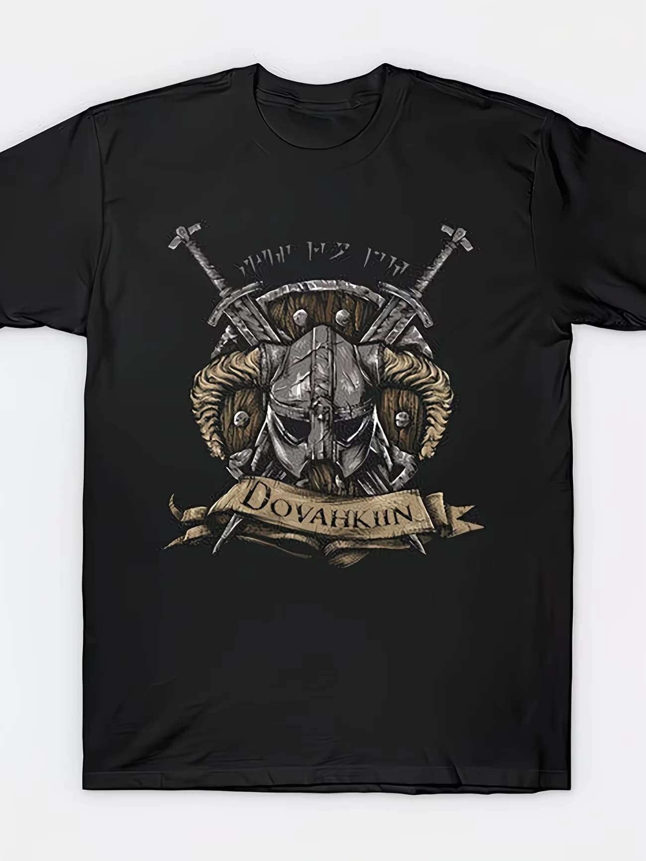 Vintage DOVAHKIIN The Elder Scrolls V: Skyrim Streetwear Casual Graphic Style T Shirt Women Men Cotton Tee Summer Oversized Top