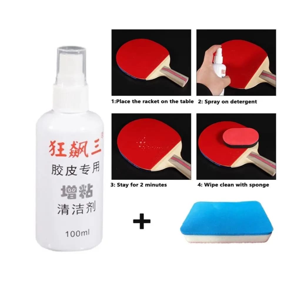 New HURRICANE 3 Ping Pong Rubber Spray Sticker for Cleaning Rubber Surface 100ml Ping Pong Rack Nutrient