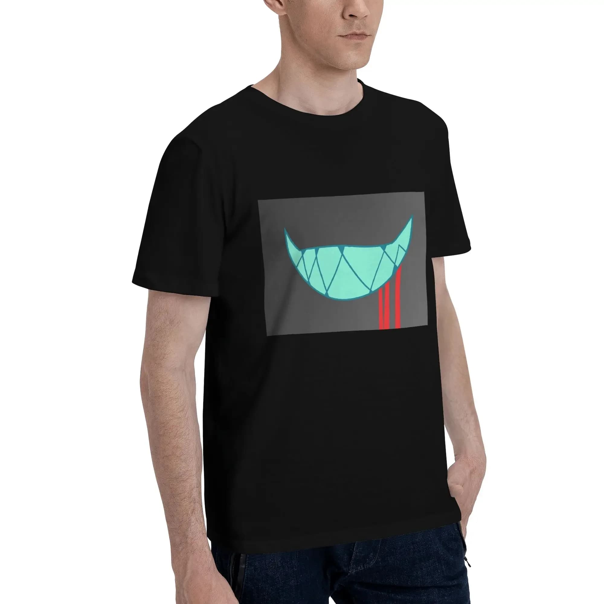 Vox Face Mask HAZBIN HOTEL Men T-Shirt Plus Size T Shirts Men's Round Neck Cotton Tees Short Summer Male