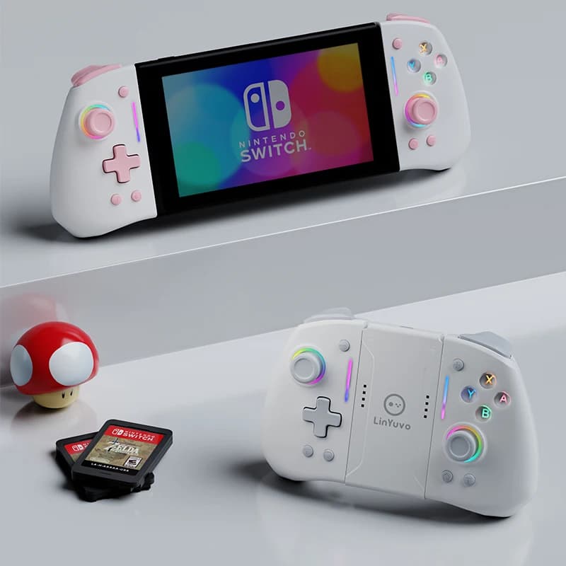 LinYuvo Split Wireless GamePad for Nintendo Switch Automatic Alarm Clock Hall Joycon/Switch OLED/IOS/Type C