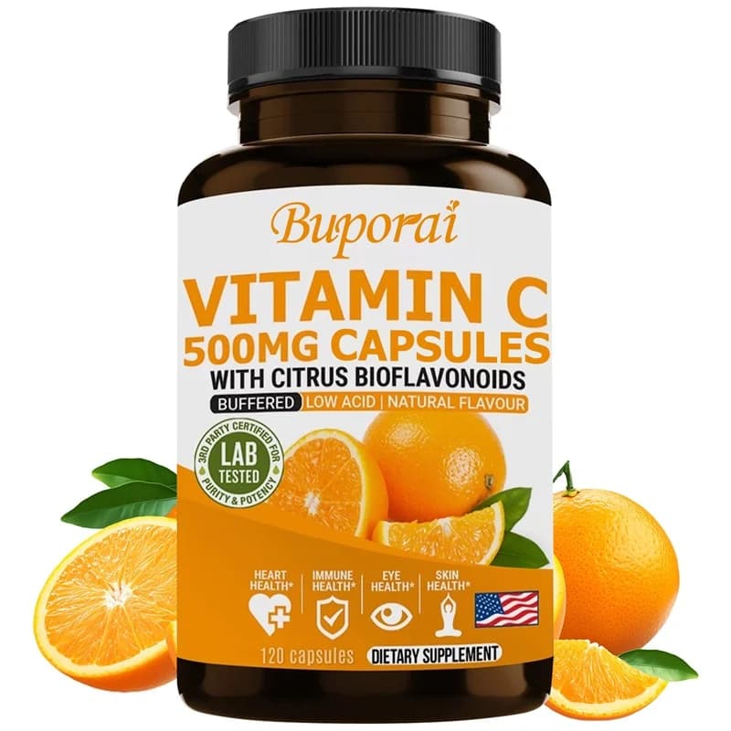 Vitamin C 500mg - Antioxidant protection and promotes bone and joint health, vitamin supplement to support healthy immune system