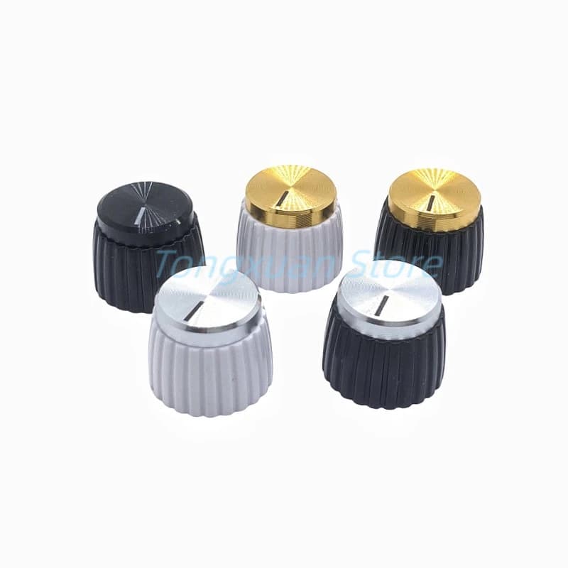 30 pz Set di Plastica di Alluminio Pulsante Capper Marshall Audio Chitarra AMP Effetto Pedale Sopra Puntatore Knobdrive DJ Mixer Radio Stomp Box