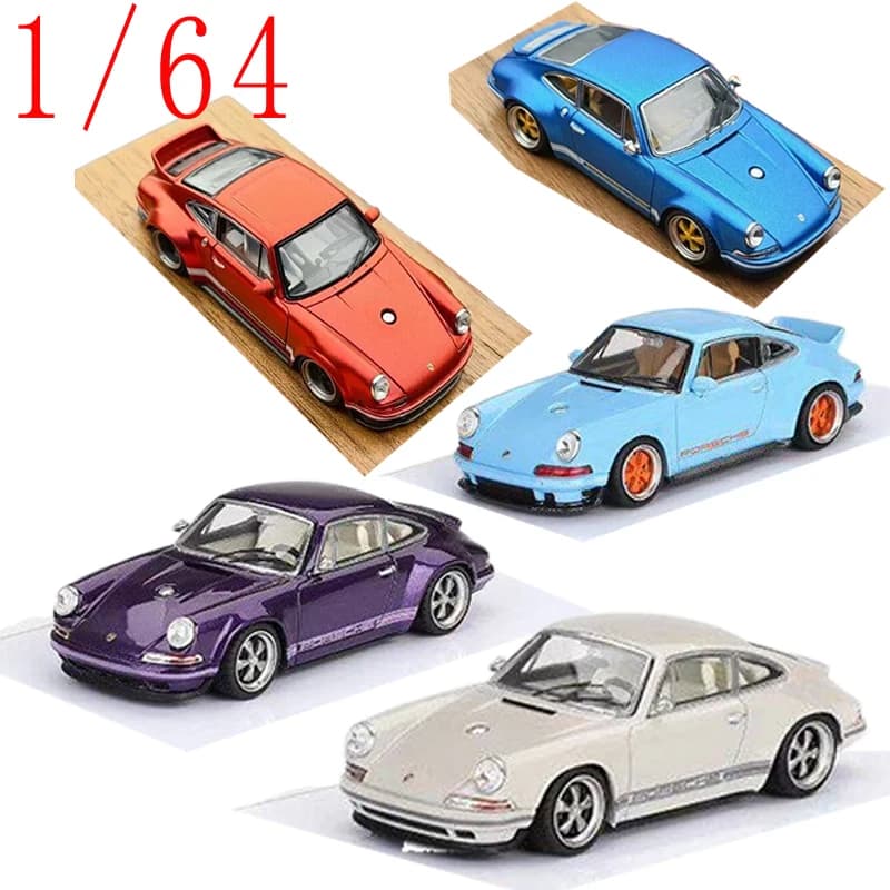 Modellino in Scala 1/64 di Porsche 964 Singer DLS Coupé, Auto Sportiva in Lega, Modello Porsche 911 Singer, Pezzo da Esposizione
