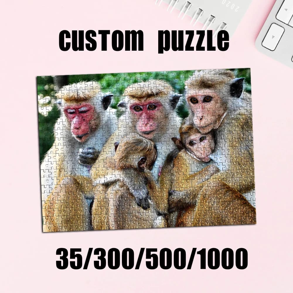 35/300/500/1000 pezzi Puzzle fotografico personalizzato con foto genitore-figlio, giocattoli personalizzati per regali per bambini