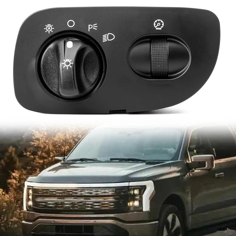 Interruttore Fari Auto YL3Z11654DAA per Ford F-150 2000-2004, Ricambio Controllo Fari in ABS Nero, Componente Illuminazione Auto