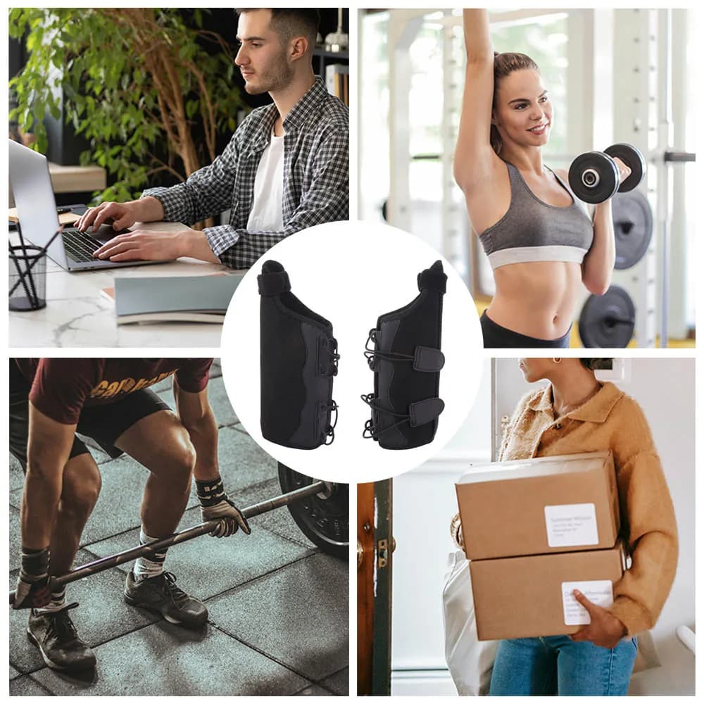 Ergonomic Thumb Sleeve Wrist Brace Tendinitis Flexible Splint Elastic Wrist Guard Metal Bar Support Ambidextrous