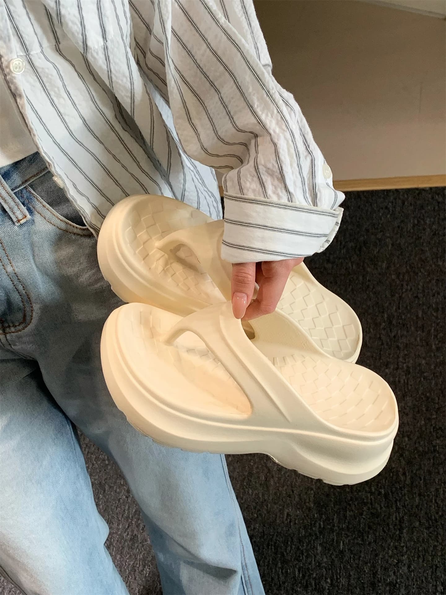 Sandali Thi Bot da Donna per Spiaggia e Vacanza, Antiscivolo, per Esterni, Estivi, Ciabatte Slip-On in EVA Comode e Traspiranti