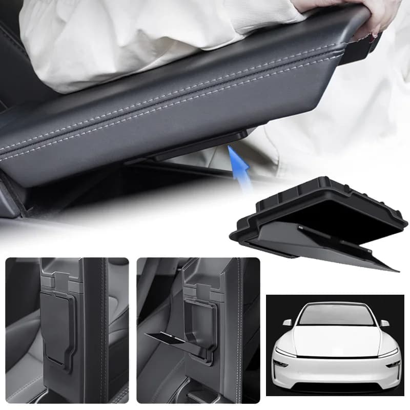 2025 Tesla Modello Y/Highland Console centrale Organizer Bracciolo Scatola portaoggetti nascosta Vassoio Accessori interni per auto su misura