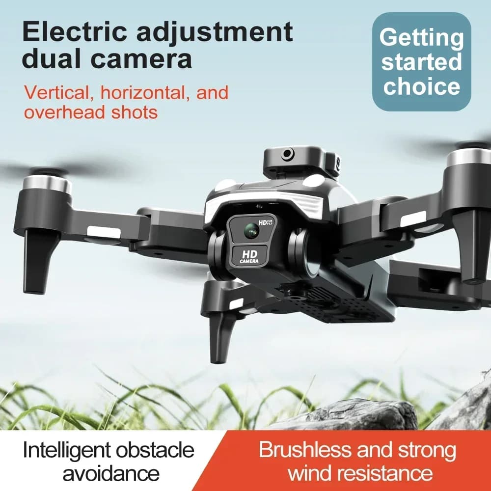 Drone RC F200 Foldable with Double Professional Camera 1080P, Quadricottero Brushless with WIFI FPV, Aerial HD Angle Photography