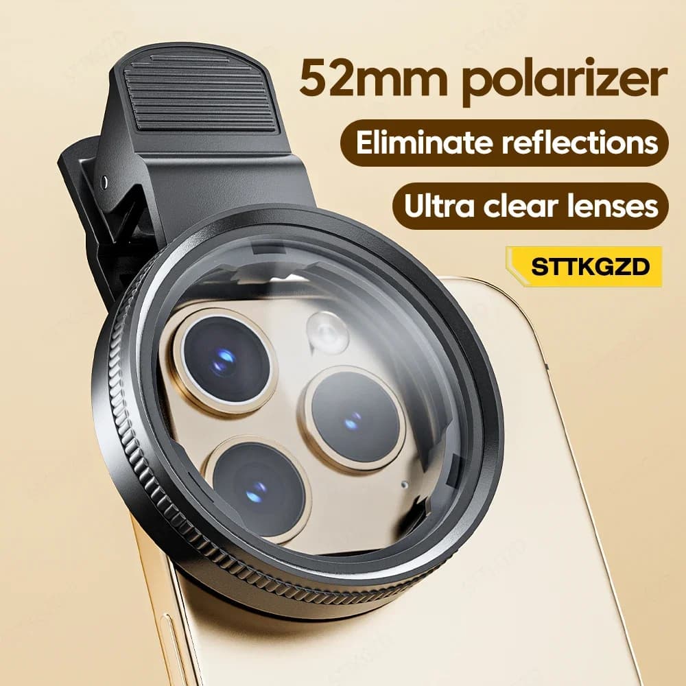 Nuovo Filtro CPL 52mm per Obiettivo Smartphone, Accessori per Fotocamera, Filtro Polarizzatore Circolare per Canon, Nikon e Tutti gli Smartphone
