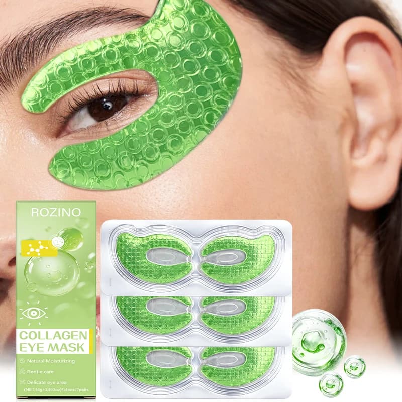 14-Piece Instant Collagen-Enhancing Eye Mask, Instantly Lifts and Firms the Skin, Provides Strong Hydration and Cooling Effect, Reduces Dry Lines and Fine Lines, Fades Dark Circles, Suitable for Puffy and Dull Eyes, Improves the Appearance of Light Beige Discoloration and Puffiness, Suitable for All Skin Types