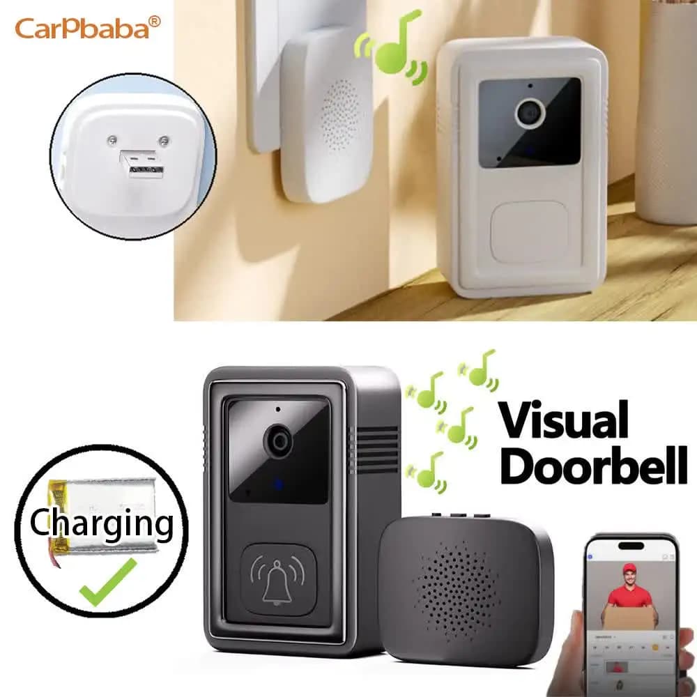 Campanello intelligente Telecamera di sicurezza visiva Campanello audio video citofono con telecamera Controllo app per visione notturna autoadesiva wireless