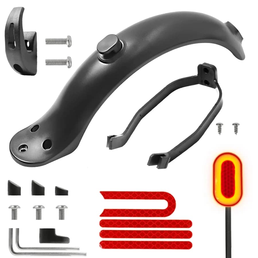 Parafango posteriore Staffa Fanale posteriore Set Scooter elettrico Fango Parafango Guard Skateboard Parafango per Xiaomi M365/M187/Pro Kickcooter Parte