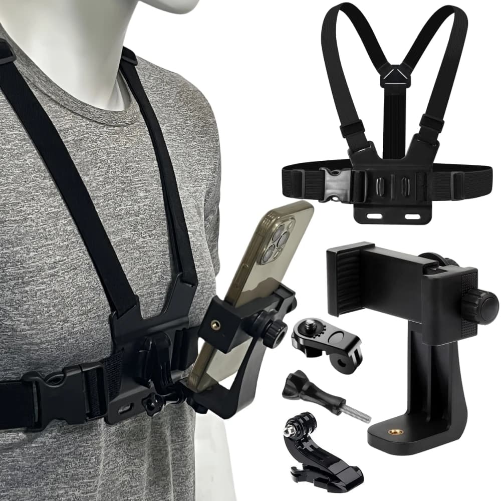 GoPro/DJI Petto Fissing Belt, Support for First Person, Open Cycling, Direct Transmissions