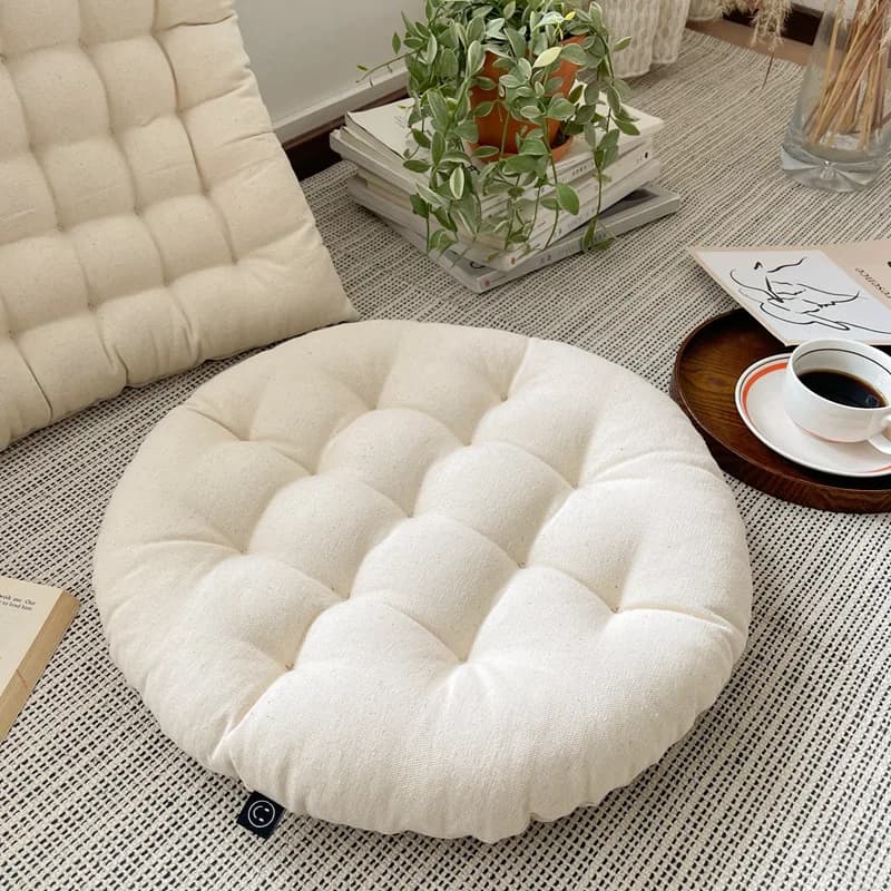 Cuscino rotondo Tatami in stile giapponese di fascia alta Cuscino lombare quadrato semplice e semplice Sedia da pranzo Cuscini per sedili lunghi
