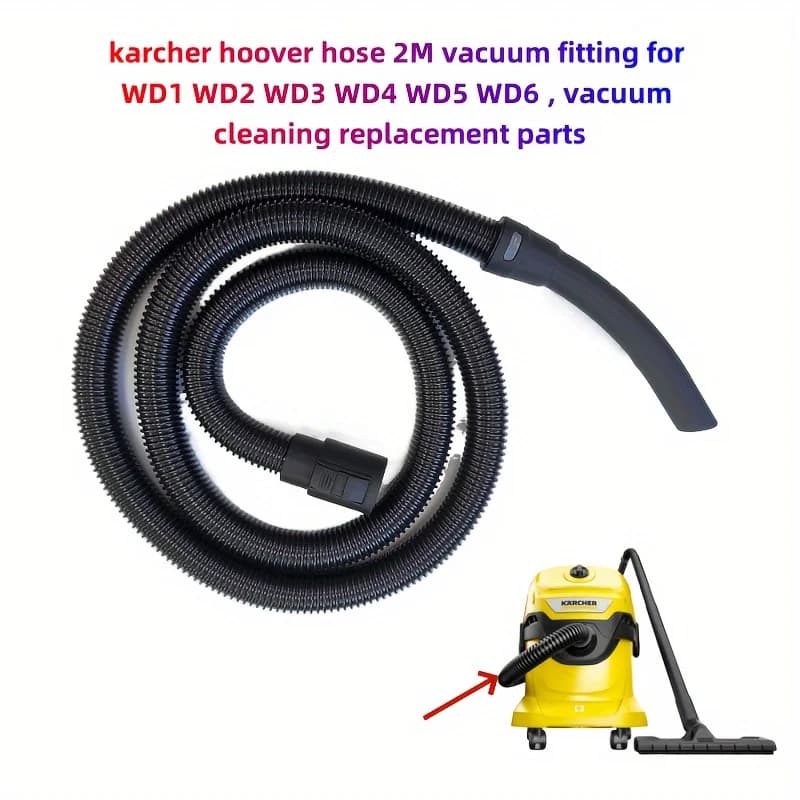 1 set tubo flessibile per vuoto per Karcher, tubo flessibile di aspirazione in plastica da 2,5 m/3,5 m per modelli WD1 WD2 WD3 WD4 WD5 WD6