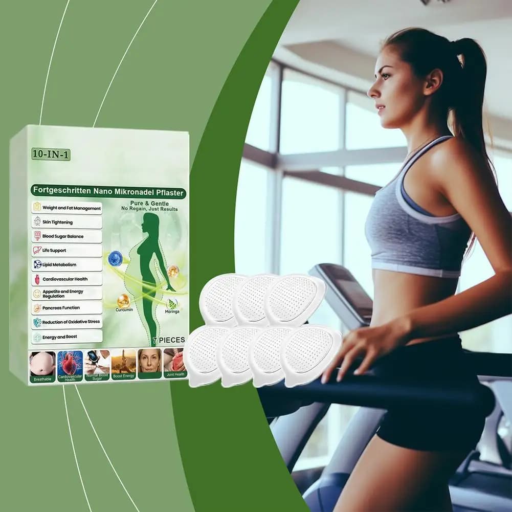 10 in 1 Patch di Microaghi Nano Avanzati alla Moringa con Ingredienti Naturali a Base di Erbe per la Gestione del Peso e della Grasso Corporeo - Cura del Corpo