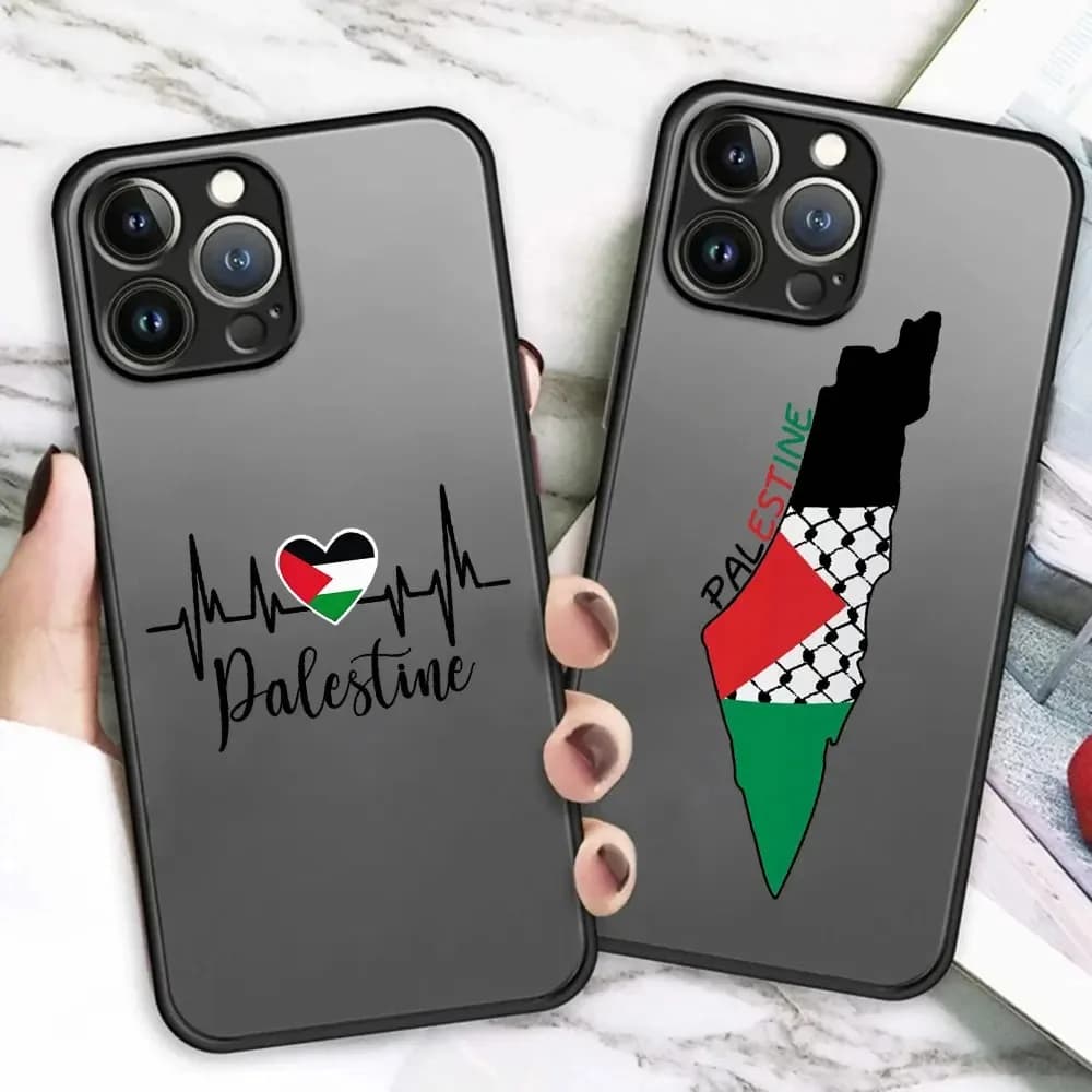 Custodia per passaporto con mappa bandiera palestinese per Samsung Galaxy S10 S20 S21 S22 S23 S24 FE Plus Ultra Nota 20 Cover posteriore opaca