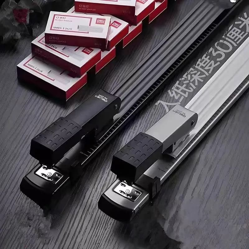 Cucitrice a lungo raggio, capacità 25 fogli, cucitrici standard a braccio lungo per libretti o rilegatura di libri, nera