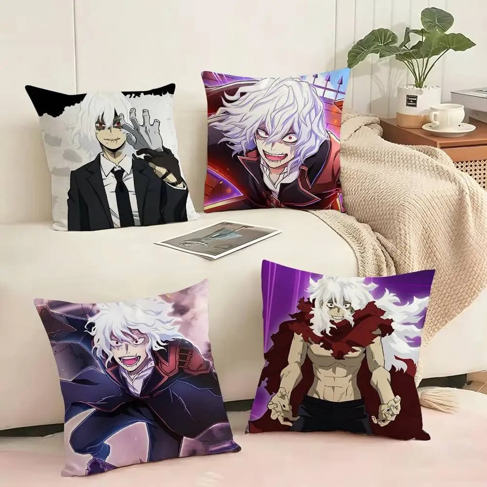 Cartoon Tomura Shigaraki Square Double-Sided printed Pillow Case Bedroom Bedside Pillow Sofa Cushion Cover Gift