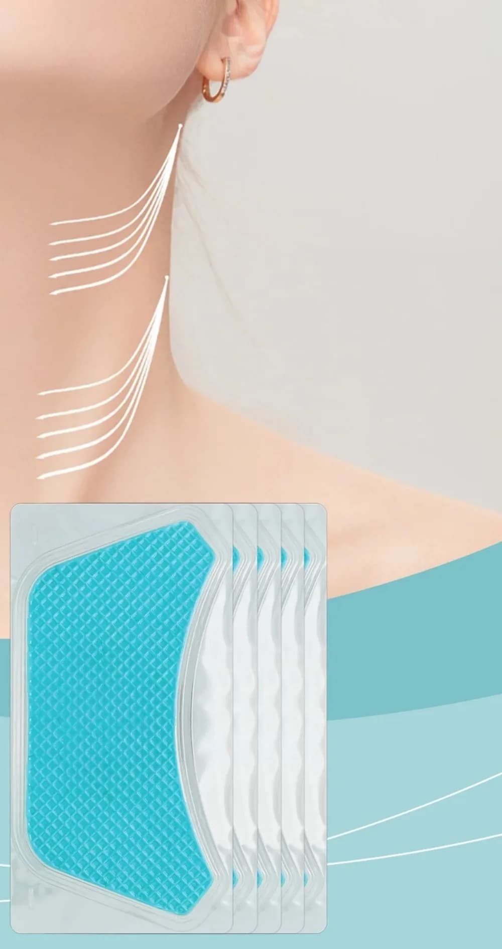 Collagen Neck Mask: Firm, Brighten & Hydrate. Anti-Aging, Tighten, Nourish, Smooth Wrinkles. Deep Moisturize for Youthful Neck