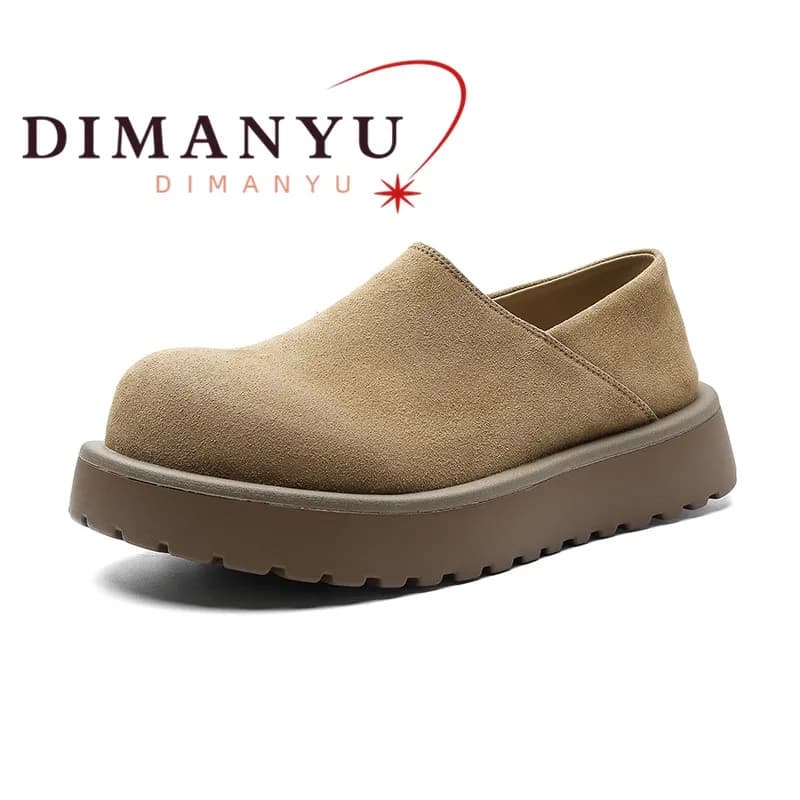 DIMANYU Mocassini da uomo Slip On con plateau spesso, scarpe casual da uomo, antiscivolo, comodi, streetwear, calzature da uomo