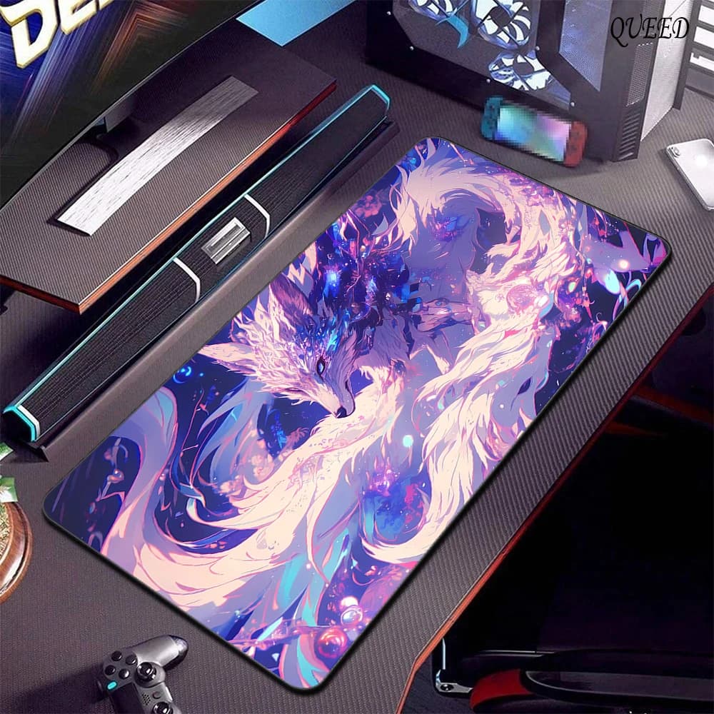 Simpatico cartone animato volpe grande tappetino per mouse da gioco computer portatile tappetino per mouse tastiera tappetino da scrivania PC Gamer tappetino per mouse XXL ufficio Kawaii Mausepad