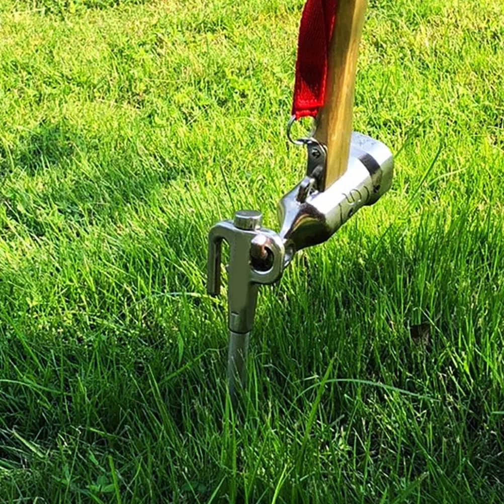 Stainless Steel Tent Stake 360 Degree Swivel Ring for Dog Tie Out Ground Security Outdoor Camping Use Dog Tie Out Stake