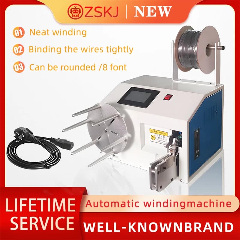 Multifunction automatic tier for winding with touch screen Professional USB HDMI cable wrapper
