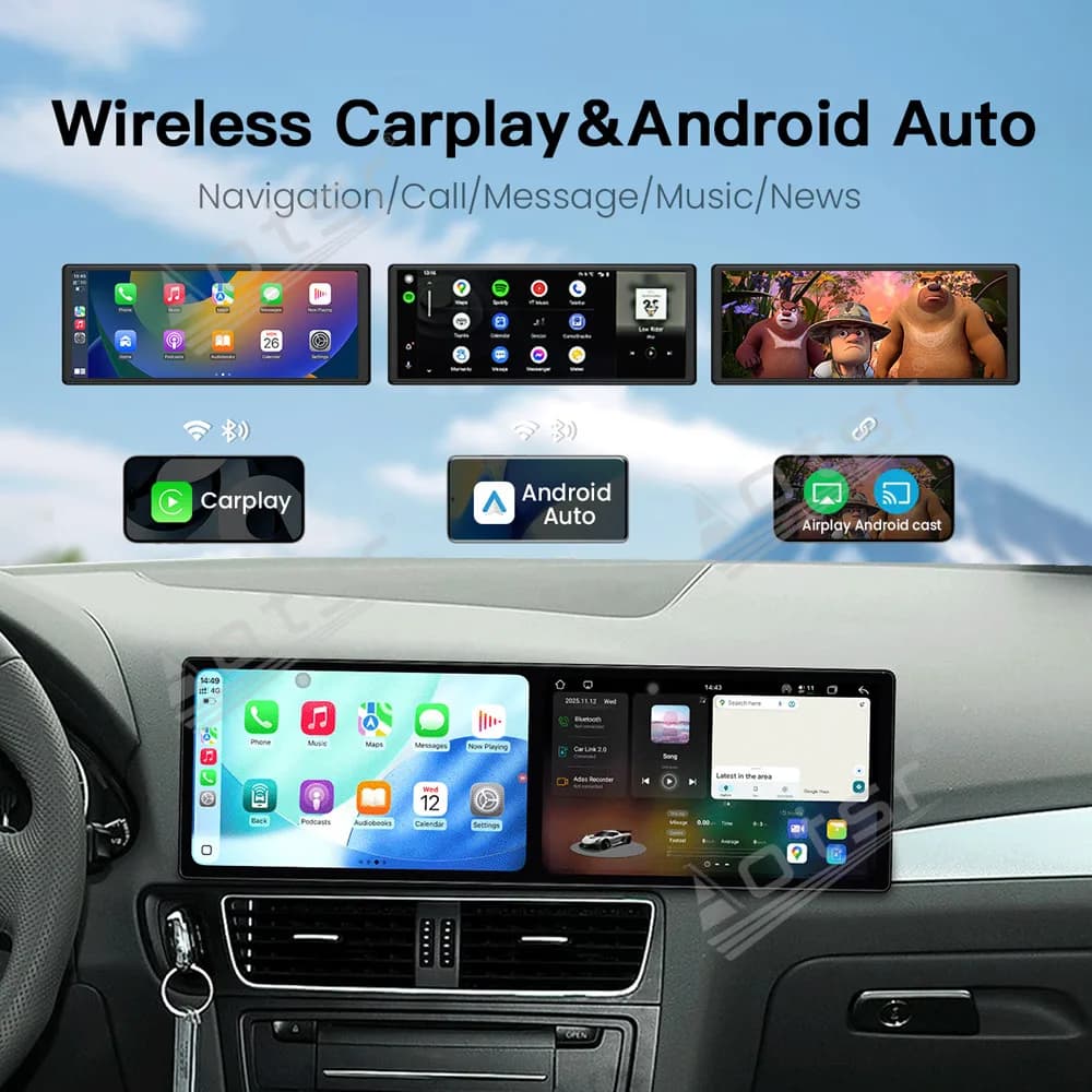 Dual 9.1’’ Android 15 Carplay For Audi Q5 High End 2009-2017 GPS Navigation Car Radio HD Touch Screen Auto Stereo Head Unit