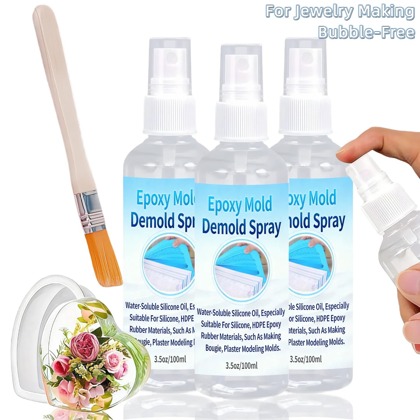 Stampo in silicone monoblocco a rapida essiccazione per resina epossidica spray, strumento per artigianato fai da te, forniture per la creazione di candele e gessi.