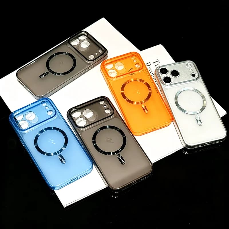 Custodia Morbida Opaca con Anello Magnetico Trasparente per Xiaomi Redmi 15C 14C 13C 12C 12 13 15 15A 5G A7 Pro A5 A4 A3 A2 A1 Plus A3X