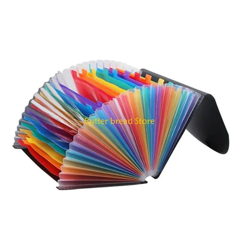 Cartella portadocumenti tascabile W89C, a fisarmonica con tasche, cartella portadocumenti espandibile in formato per