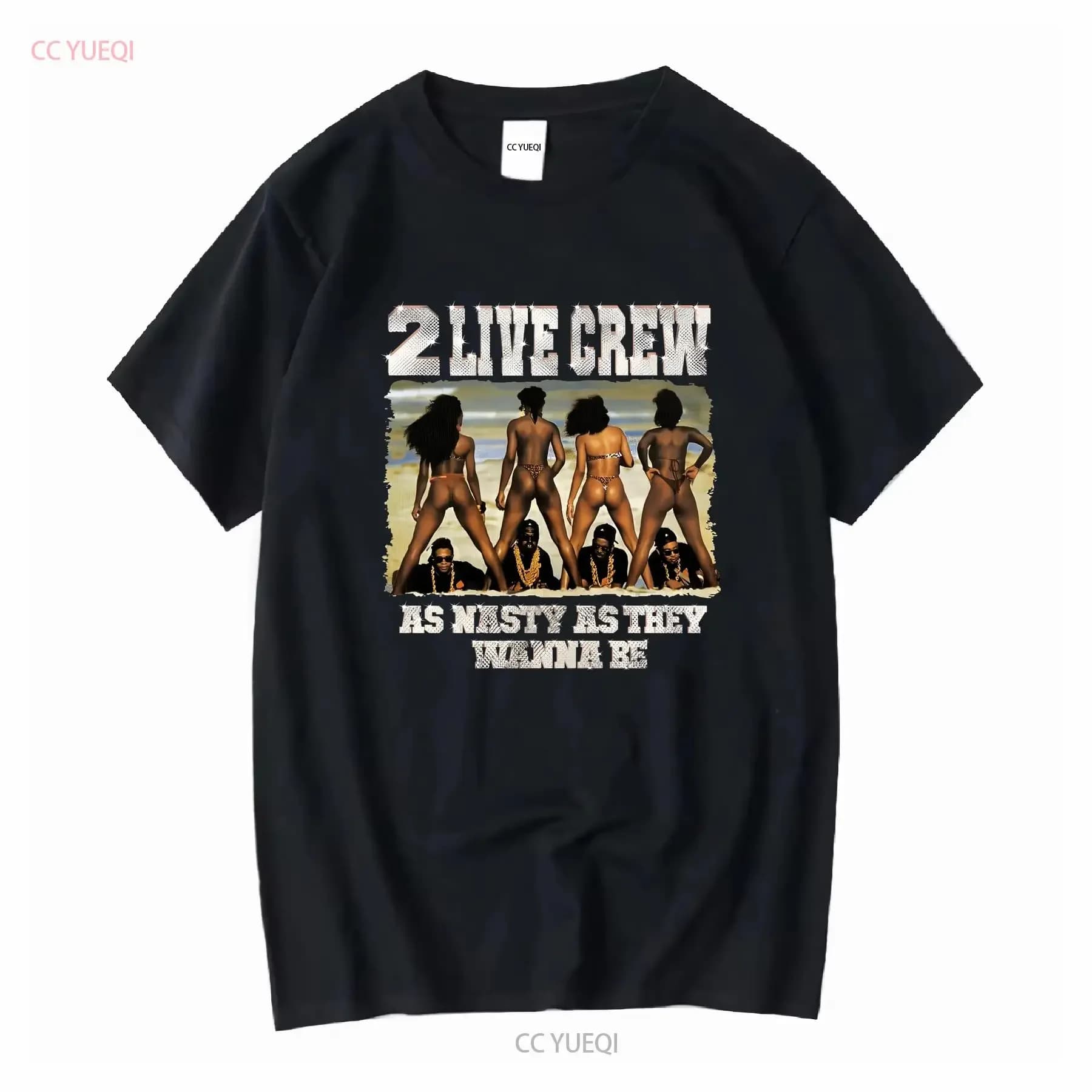VTG 2 LIVE CREW AS NASTY THEY WANNA BE T Shirt Nera S 5XL VE768 vintage Lavato Casual Leggermente Top Per L'uso quotidiano moda