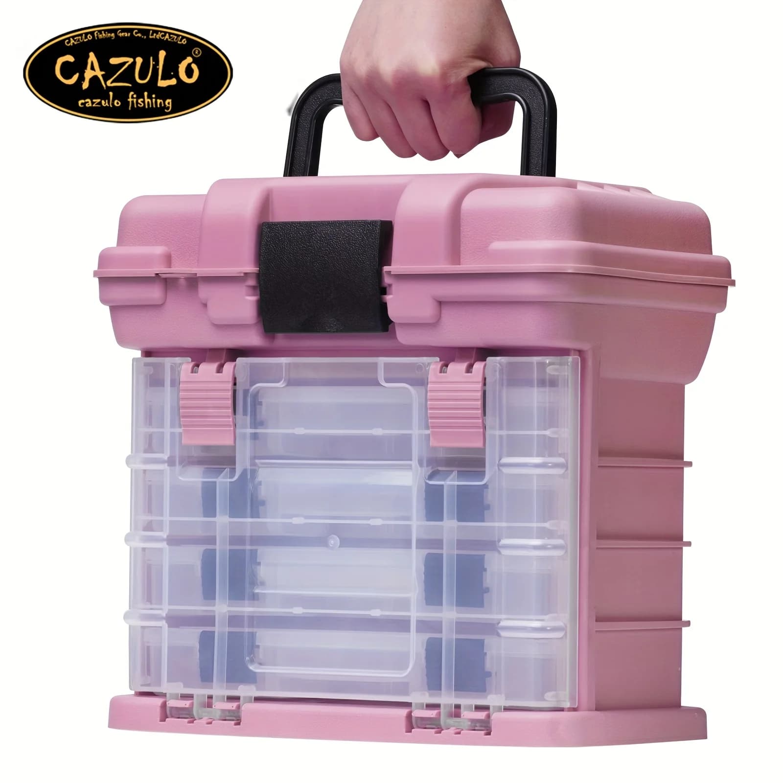 CAZULO Multi-layer Portable Fishing Tackle Box Drawer Lure Storage Case Bait Container Angling Accessory Organizer