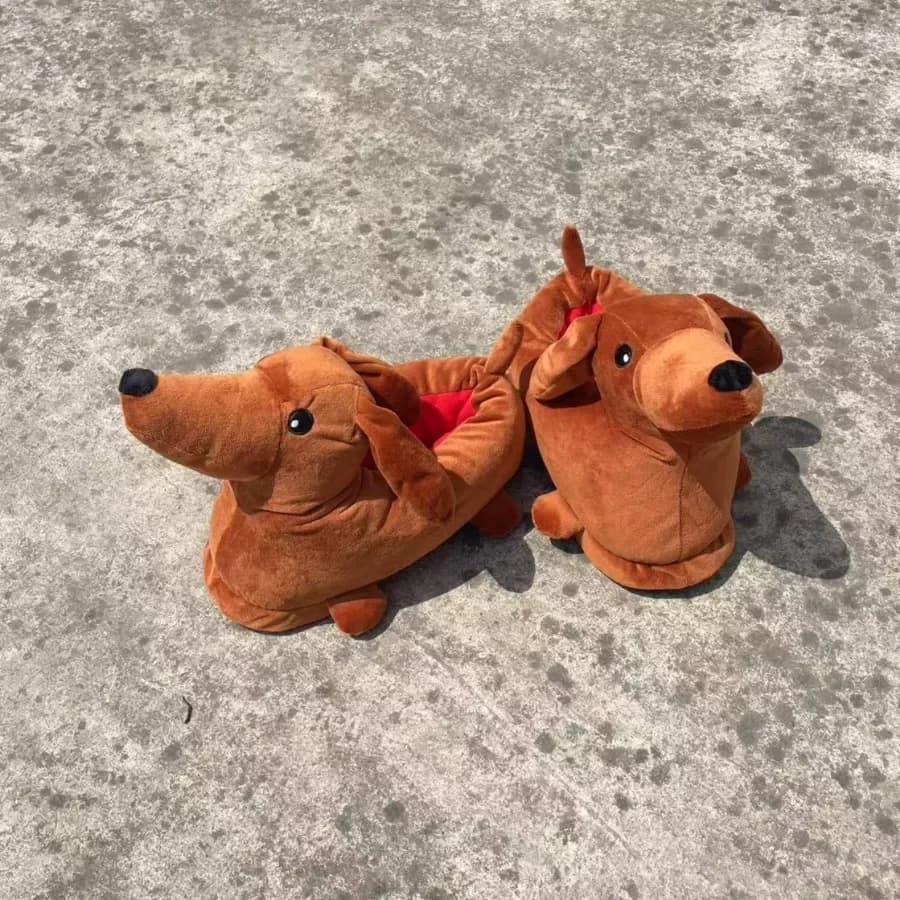 Simpatico peluche mucca delle Highland scarpe da casa calde per interni adorabile cartone animato bassotto cane pantofola divertente soffice bambola animale vacanza coppia regalo
